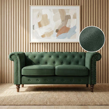 Load image into Gallery viewer, 23233-b-chesley-velvet-2-seater-sofa-green-2603121