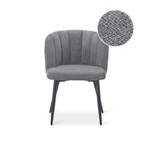 Load image into Gallery viewer, 23824-ines-embossed-velvet-dining-chairs-set-of-2-dark-grey-2603112