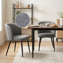 Load image into Gallery viewer, 23824-ines-embossed-velvet-dining-chairs-set-of-2-dark-grey-2603111