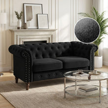 Load image into Gallery viewer, 23231-b-chesley-velvet-2-seater-sofa-black-2603112