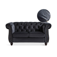Load image into Gallery viewer, Emily Velvet 2 Seater Sofa – Black