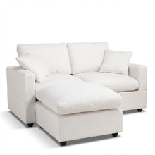Load image into Gallery viewer, Hexham 3 Seater Modular Sofa with Ottoman - Linen Cream
