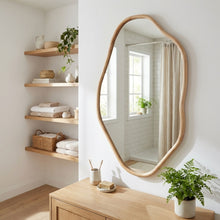 Load image into Gallery viewer, 24427-moro-freeform-wall-mirror-91cm-light-wood-6