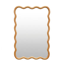 Load image into Gallery viewer, 24425-ripple-wavy-wooden-wall-mirror-91cm-warm-walnut-2603278