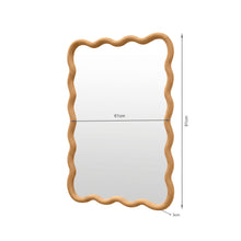 Load image into Gallery viewer, 24425-ripple-wavy-wooden-wall-mirror-91cm-warm-walnut-26032717