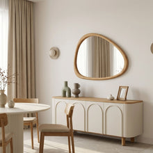 Load image into Gallery viewer, 24426-noma-pebble-wall-mirror-93cm-warm-walnut-2603274