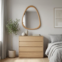 Load image into Gallery viewer, 24426-noma-pebble-wall-mirror-93cm-warm-walnut-2603275