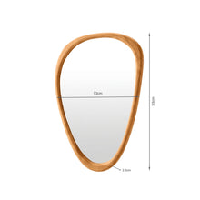 Load image into Gallery viewer, 24426-noma-pebble-wall-mirror-93cm-warm-walnut-26032718