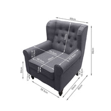 Load image into Gallery viewer, Windsor Linen Armchair - Light Grey