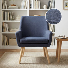 Load image into Gallery viewer, Aden Linen Armchair - Blue