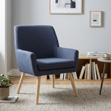 Load image into Gallery viewer, Aden Linen Armchair - Blue