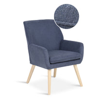 Load image into Gallery viewer, Aden Linen Armchair - Blue