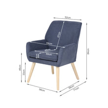 Load image into Gallery viewer, Aden Linen Armchair - Blue