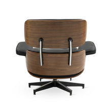 Load image into Gallery viewer, Veylo PU Armchair With Ottoman - Black &amp; Walnut