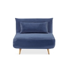 Load image into Gallery viewer, Hastings 1 Seater Fold-Out Sofa Bed - Navy Blue