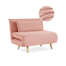 Load image into Gallery viewer, Hastings 1 Seater Fold-Out Sofa Bed - Pink