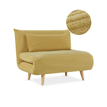 Load image into Gallery viewer, Hastings 1 Seater Fold-Out Sofa Bed - Yellow