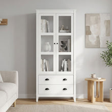 Load image into Gallery viewer, Congo Display Cabinet with 2 Drawer - White