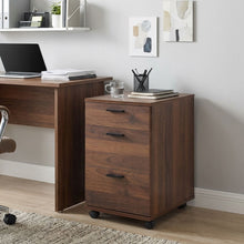 Load image into Gallery viewer, Nakia 3 Drawer Filing Cabinet - Walnut