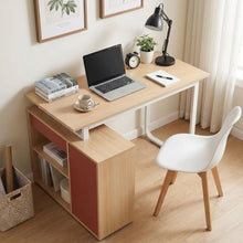 Load image into Gallery viewer, Yates 120cm Computer Desk with Left Cabinet - Oak