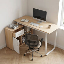 Load image into Gallery viewer, Yates 120cm Computer Desk with Left Cabinet - Oak