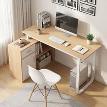 Load image into Gallery viewer, Yates 120cm Computer Desk with Left Cabinet - Oak