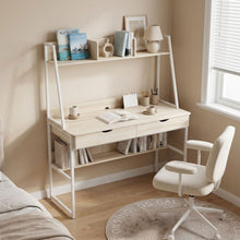 Load image into Gallery viewer, Siya 120cm Computer Desk with Drawers - Oak (0.095m3 - 23kg)
