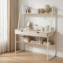Load image into Gallery viewer, Siya 120cm Computer Desk with Drawers - Oak (0.095m3 - 23kg)