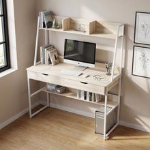Load image into Gallery viewer, Siya 120cm Computer Desk with Drawers - Oak (0.095m3 - 23kg)