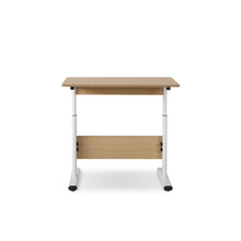Load image into Gallery viewer, Hector 80cm Height-Adjustable Computer Desk - Maple + White