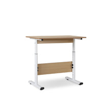 Load image into Gallery viewer, Hector 80cm Height-Adjustable Computer Desk - Maple + White