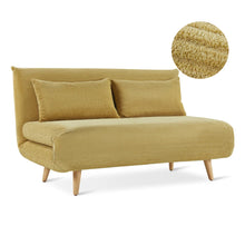 Load image into Gallery viewer, Hastings 2 Seater Fold-Out Sofa Bed - Yellow