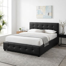 Load image into Gallery viewer, Augusta Queen PU Bed Frame - Black
