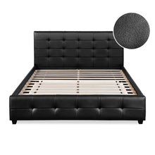 Load image into Gallery viewer, Augusta Queen PU Bed Frame - Black