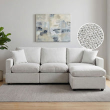 Load image into Gallery viewer, Hexham 3 Seater Modular Sofa with Ottoman - Grey