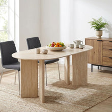 Load image into Gallery viewer, Xanthe Oval Dining Table 180 x 90cm - Travertine