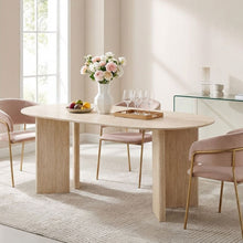 Load image into Gallery viewer, Xanthe Oval Dining Table 180 x 90cm - Travertine