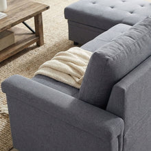 Load image into Gallery viewer, Murphy 3 Seater Sofa Bed with Storage - Dark Grey