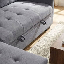 Load image into Gallery viewer, Murphy 3 Seater Sofa Bed with Storage - Dark Grey