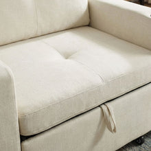 Load image into Gallery viewer, Mist 1 Seater Sofa Bed With Cup Holder And Side Tray - Cream