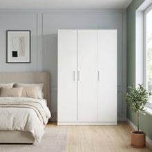 Load image into Gallery viewer, 22104-makalu-wardrobe-3-door-storage-shelves-white-2604063