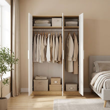 Load image into Gallery viewer, 22098-makalu-wardrobe-3-door-storage-shelves-oak-2604062