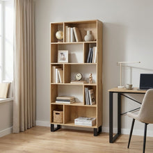 Load image into Gallery viewer, 22106-frohna-bookshelf-display-shelf-bookcase-stand-rack-oak-2604064