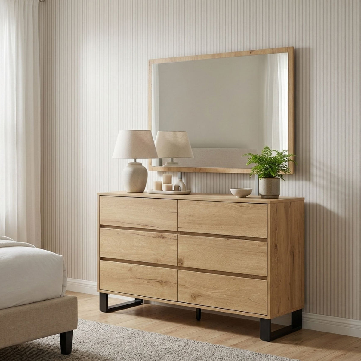 22310-frohna-low-boy-6-drawers-chest-dresser-with-mirror-oak-2604061
