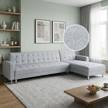 Load image into Gallery viewer, Minnesota 5 Seater Sofa Bed Futon with Chaise - Grey