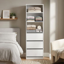 Load image into Gallery viewer, Payette 3 Drawer &amp; Shelf Wardrobe - White