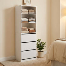 Load image into Gallery viewer, Payette 3 Drawer &amp; Shelf Wardrobe - White