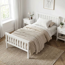 Load image into Gallery viewer, Andes King Single Wooden Bed Frame - White