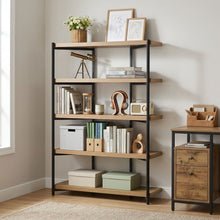 Load image into Gallery viewer, 22501-rukwa-wooden-bookshelf-160cm-oak-2604062