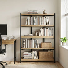 Load image into Gallery viewer, 22501-rukwa-wooden-bookshelf-160cm-oak-2604066